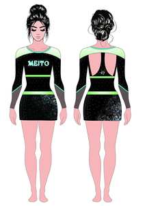 Oferta exclusiva de uniforme de animadora en camisetas sin mangas, falda y vestido elegante para niñas, niños y mujeres - Product Image 4