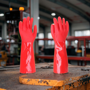 <span class=keywords><strong>Gants</strong></span> <span class=keywords><strong>de</strong></span> sécurité en PVC <span class=keywords><strong>de</strong></span> <span class=keywords><strong>type</strong></span> chaud nettoyage industriel Anti-chimique imperméable à l'eau acide résistant à l'huile protecteur 22mil épais manchette <span class=keywords><strong>de</strong></span> sécurité - Product Image 4