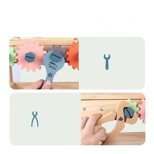 Ev oyuncaklar oyna Pretend ahşap çalışma eğitim araçları tezgah masa ahşap çocuk için oyuncak - Product Image 6