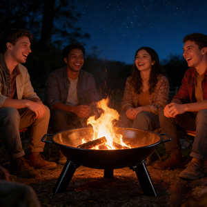 Fossé à feu extérieur durable en acier au carbone pour brûler du <span class=keywords><strong>bois</strong></span>, fossés à feu extérieurs pour cour, véranda, terrasse, camping, barbecue - Product Image 4