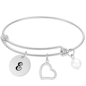 Bracelet à breloques réglable plaqué or 18 carats avec perle en forme de cœur, bijoux pour femmes, à porter au quotidien - Product Image 5