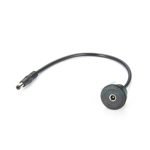 Montaje en panel redondo 5,5mm 2,1mm DC Barril Jack Cable de extensión Montaje en gabinete Cable de alimentación CC - Product Image 1