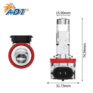 Ampoules de phare de voiture Bi LED H7 H4 H11 Mini Projector Lens 20W 9005 HB3 9006 HB4 H8 H9 - Product Image 5
