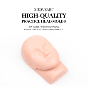XIUSUZAKI Moule Modèle Humain Tête Formation Maquillage Modèle <span class=keywords><strong>Yeux</strong></span> En Caoutchouc, Cils Du Visage, Et Extension <span class=keywords><strong>De</strong></span> Cils Maquillage Pratique Tête - Product Image 5