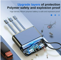Nouveaux produits, Power Bank Slim 10000mah, charge intégrée, câble USB, Power Bank portable