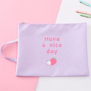 <span class=keywords><strong>Ecofriendly</strong></span> Giấy Văn Phòng Phẩm In Logo Dâu Tây Bền Tùy Chỉnh Túi Đựng Tài Liệu Vải Nhiều Màu <span class=keywords><strong>A4</strong></span> - Product Image 3