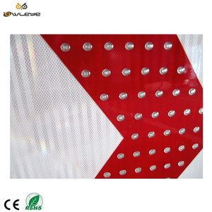Panneau de signalisation routière solaire LED OWLEYE avec lumière clignotante, panneau de sécurité routière en aluminium pour les projets de construction de routes <span class=keywords><strong>et</strong></span> autoroutes - Product Image 4