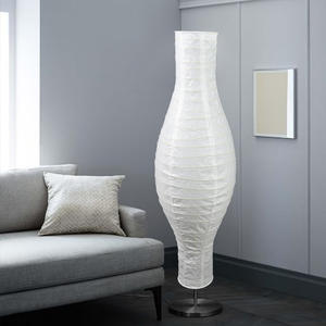 Metal Base <strong>Large</strong> Foldable Vase Pattern Decoration Floor <strong>Paper</strong> <strong>Lampshade</strong> for Floor Lamp, Living Room,bedroom,hotel - Product Image 1