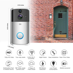 Timbre de bienvenida inalámbrico multifunción, Detector de movimiento <span class=keywords><strong>PIR</strong></span>, Sensor infrarrojo, alarma de visitante, timbre de puerta - Product Image 2