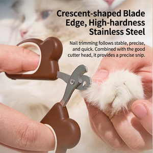 Cortauñas para Mascotas con Forma de Oso Adorable, con Orificio Protector, Tijeras de Aseo Seguras para Perros y Gatos - Product Image 4