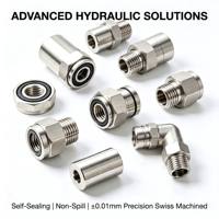 Raccords à dégagement rapide usinés sur mesure par CNC, connecteurs auto-étanches en acier inoxydable pour applications hydrauliques et de refroidissement liquide