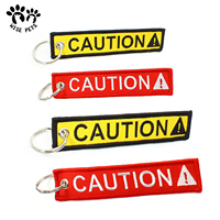 Logo personnalisé promotionnel imprimé Anime Double face tissé tissu brodé clé Jet Tag broderie porte-clés porte-clés porte-clés