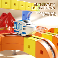 Voiture à gravité défiant la gravité à assembler soi-même, modèles 3D intégrés, jouet de construction en plastique, piste magique, cube, train électrique pour cadeau d'enfant