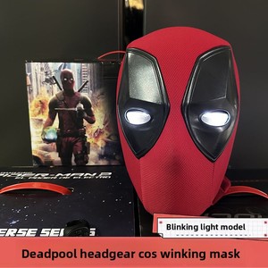 Casco in Plastica di Deadpool, Spider-Man e Wolverine con Luci Lampeggianti e Maschera per Cosplay Marvel - Product Image 6