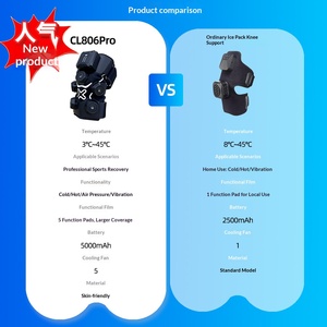 Semiconductor Ice Compression Knee Brace Air Pressure <b>Vibration</b> Hot Cold Compress Multi Functional Knee Massager For Sports - Product Image 2