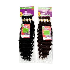 4x 20 pouces Tresses au crochet Afro Boho, Cheveux bouclés en vrac à ondulations profondes, Effet mouillé et ondulé, Extensions de cheveux synthétiques à tresser style bohème - Product Image 2