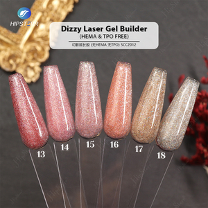 Gel Constructor de Uñas Negro Brillante, Gel de Extensión de Uñas Plateado Láser Dizzy, Gel de Extensión de Uñas Brillante de Color Sin Hema - Product Image 6