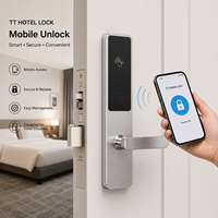 Cerradura de Puerta Inteligente para Hotel con Lector de Tarjetas RFID de Acero Inoxidable 304SS, Desbloqueo por Tarjeta o Aplicación TTLock ET2072RF