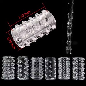 STELLAR PATH Anneau pénien en silicone souple transparent pour retarder l'éjaculation, manchon de préservatif, jouet sexuel masculin, modèle de godemichet - Product Image 4
