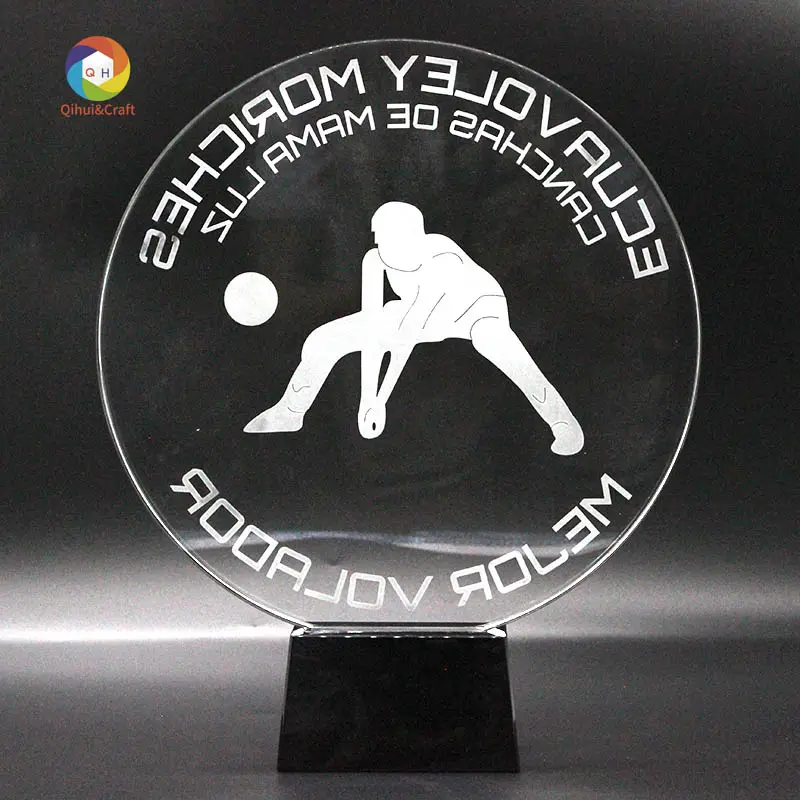 Cheap wholesale Personalizado Nome Individual Gravado Alta Qualidade em branco Crystal Award Trophy com base Lembrança Presentes