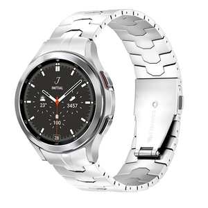 Bracelet de montre en acier inoxydable avec rayures, pour Samsung <span class=keywords><strong>Galaxy</strong></span> Watch 4 classique, 42mm <span class=keywords><strong>46mm</strong></span>, pas de trous, en métal - Product Image 1