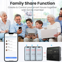 Compatible con Tuya, Interruptor Inteligente Wifi de 4 Canales, 85-250v RF433, Control Remoto por Aplicación, Relé de 4 Canales, Funciona con Alexa y Google Home