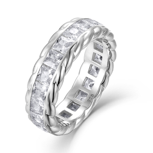 Gioielli in Argento 925 con Diamante Moissanite, Anello di Fidanzamento per Uomo e <span class=keywords><strong>Donna</strong></span>, Gioielleria Fine Personalizzabile, Accessori di Lusso per Uomo - Product Image 4