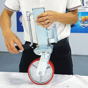 5 Zoll Hochleistungs-Einzieh rollen PU Caster Lifting Wheel Langlebige Polyurethan-Industrie rollen - Product Image 2