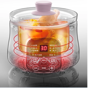 Petits appareils de cuisine Pot intérieur en verre trempé <span class=keywords><strong>Mijoteuse</strong></span> électrique intelligente <span class=keywords><strong>Mijoteuse</strong></span> Soupe Dessert <span class=keywords><strong>Crockpot</strong></span> Mini Cuiseur à riz - Product Image 4