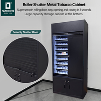 Étagère de présentation de tabac en métal verrouillable antivol, armoire à tabac avec volet roulant pour différentes tailles de boîtes à cigarettes