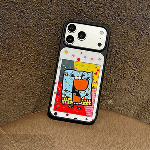 เคสโทรศัพท์ลายลูกสุนัขน่ารักไล่สี สำหรับ iPhone 17 16 15 14 13 Pro Max ลายจุดเลเซอร์สีทอง กราฟฟิตี้สีรุ้ง - Product Image 4