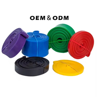 Lot de bandes de résistance TPE colorées et portables pour la maison, avec logo imprimé, pour la gym et l'exercice