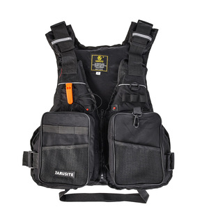 Gilet de pêche JARUSITE en tissu Oxford rouge, haute flottabilité, équipement de pêche sur roche, gilet de sauvetage professionnel pour usage extérieur - Product Image 2