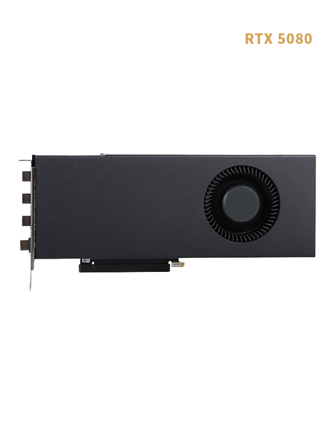 New RTX 5080 16GB Desktop Graphics Card Turbo Fan Cooler PCI Express 5.0 for AI Deep Learning Rendering Modeling Video Editing