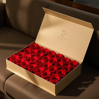 Vente en gros d'emballages cadeaux de luxe personnalisés boîtes à fermeture magnétique pour maman boîte à fleurs pour fête des mères paquet de bouquets de roses