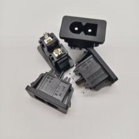 Conector Adaptador de Corriente CA Tipo C8 DB-8 LH-8, Enchufe Hembra para Montaje en Panel Tipo Tarjeta