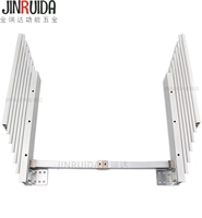 Rail coulissant pliable JIN RUI DA robuste à 6/7 sections - Système de guidage extensible en aluminium aéronautique (1270-1450 mm)