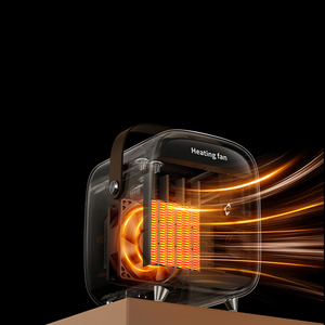 Xách Tay Mini Ptc Nóng Fan Pin Hoạt Động Vật Liệu Nhựa Cá Nhân Máy Tính Để Bàn Nhà Văn Phòng Mùa Đông Sưởi Ấm Fan - Product Image 4