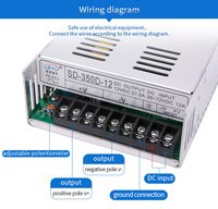 Convertisseur DC-DC isolé à monter sur carte 350W, entrée 72-144V vers 12V 24V, équivalent SD-350D pour stockage d'énergie solaire et pilote LED