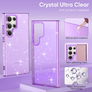 Vendita calda di lusso stellato trasparente Glitter <span class=keywords><strong>Cover</strong></span> per <span class=keywords><strong>Samsung</strong></span> S24/S23/S22 TPU + PC moda antiurto A55 <span class=keywords><strong>A52</strong></span> A34 cassa del telefono - Product Image 6