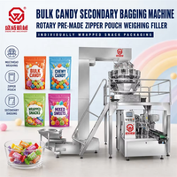Machine d'emballage rotative pour sachets à fermeture éclair préformés, pour bonbons en vrac, ensachage secondaire, pesage et remplissage, et emballage individuel de snacks