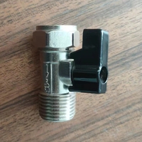 1/2 "mâle forgé Compression chromé vanne d'isolation complète vanne de compteur d'eau vanne à boisseau sphérique en laiton avec poignée à levier