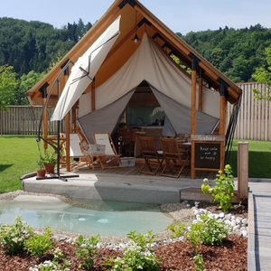 Alta calidad al aire libre Glamping Safari Hotel tienda con baño de lujo Camping Safari tienda - Product Image 4