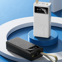 M-Queen Power Bank Portable Personnalisé 30000mAh Haute Capacité avec Affichage LED, Charge Rapide et Design Ultra Fin