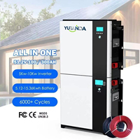 Système de stockage d'énergie résidentiel tout-en-un YUTANDA, batterie LiFePO4 5 kWh 51,2 V, onduleur solaire hybride 5 kW, IP55