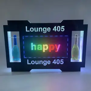 Lampu Led Digital Diy Yang dapat diprogram, papan reklame pesan geser dudukan pameran anggur Led layar berkedip pemrograman