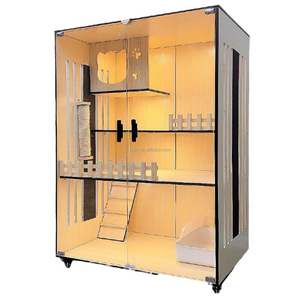 <span class=keywords><strong>Jaula</strong></span> para gatos de <span class=keywords><strong>madera</strong></span> maciza, gabinete para gatos de dos capas para interiores, nido para gatitos, casa de exhibición para mascotas, casa de pájaros de <span class=keywords><strong>madera</strong></span>, muestra de imagen - Product Image 2