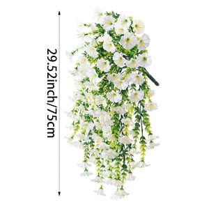 ดอกไม้ประดิษฐ์ติดผนังรูปดอกไม้ยิปโซฟิลลาขนาด 29.5 นิ้ว สีขาว ทำจากผ้าไหม สำหรับตกแต่งบ้าน งานแต่งงาน และระเบียง - Product Image 1