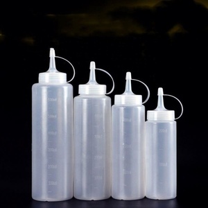 Empty 8oz 12oz 16oz 20oz Plastic Ldpe Food Grade <b>Squeeze</b> <b>Bottle</b> for Salad Sauce Jam <b>Bottle</b> With Long Thin Tip - Product Image 6