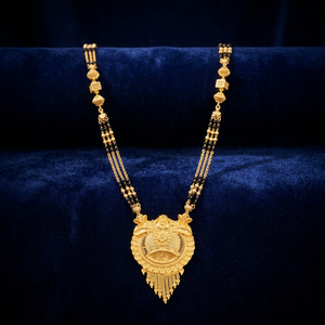 Wholesale Fashion Jewelry, 24K Micron Gold Filled Long Pendant Mangalsutra, 24K Gold Traditional Design Indian Wedding Jewelry - Product Image 2